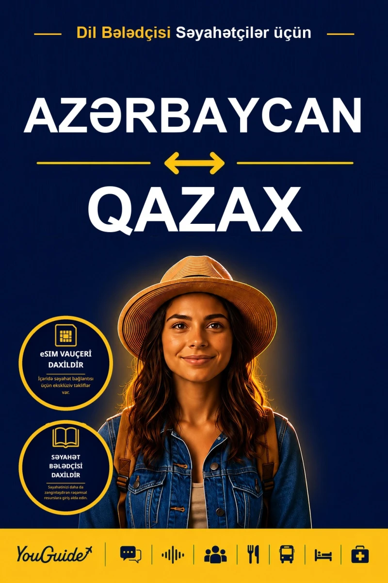 Portada: The Language Guide for Travelers - Azerbaijani to Kazakh