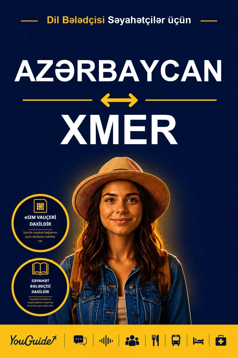 Portada: The Language Guide for Travelers - Azerbaijani to Khmer