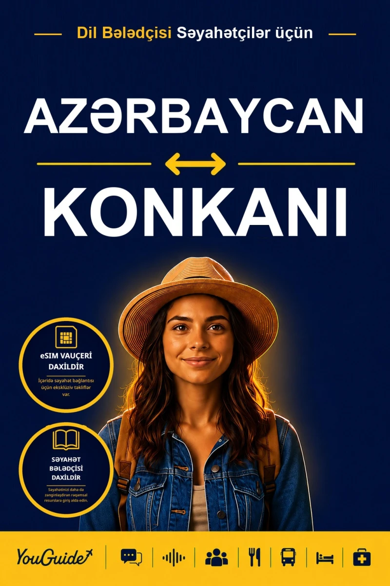 Portada: The Language Guide for Travelers - Azerbaijani to Konkani