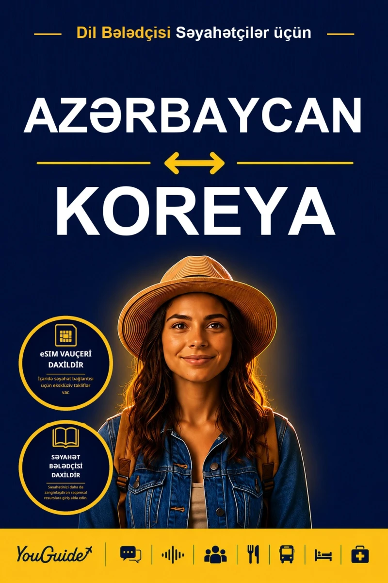 Portada: The Language Guide for Travelers - Azerbaijani to Korean