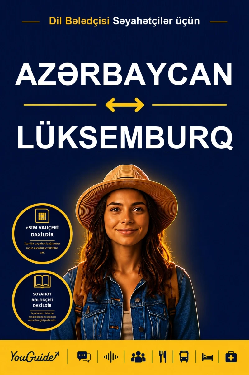 Portada: The Language Guide for Travelers - Azerbaijani to Luxembourgish