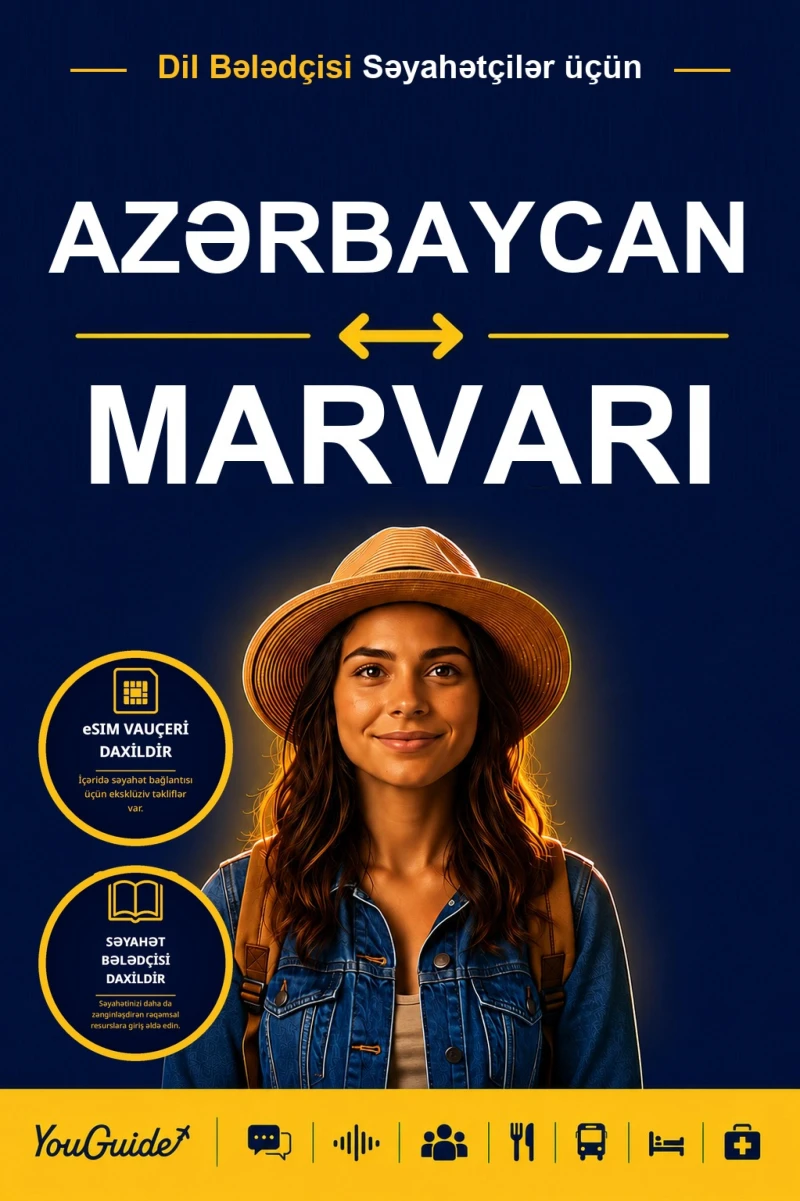 Portada: The Language Guide for Travelers - Azerbaijani to Marwari