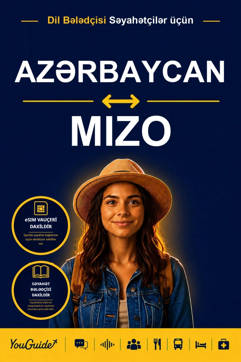 Portada: The Language Guide for Travelers - Azerbaijani to Mizo