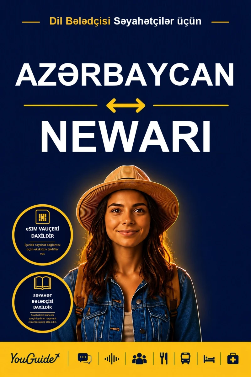 Portada: The Language Guide for Travelers - Azerbaijani to Newari