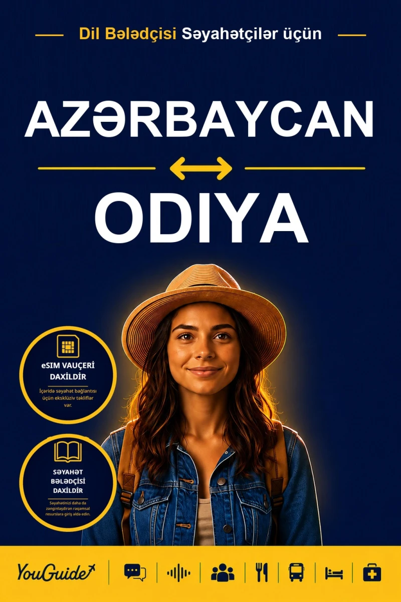 Portada: The Language Guide for Travelers - Azerbaijani to Odia