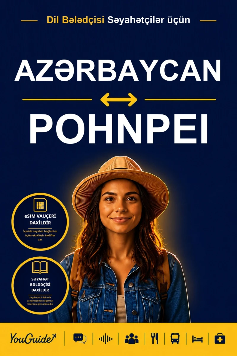 Portada: The Language Guide for Travelers - Azerbaijani to Pohnpeian