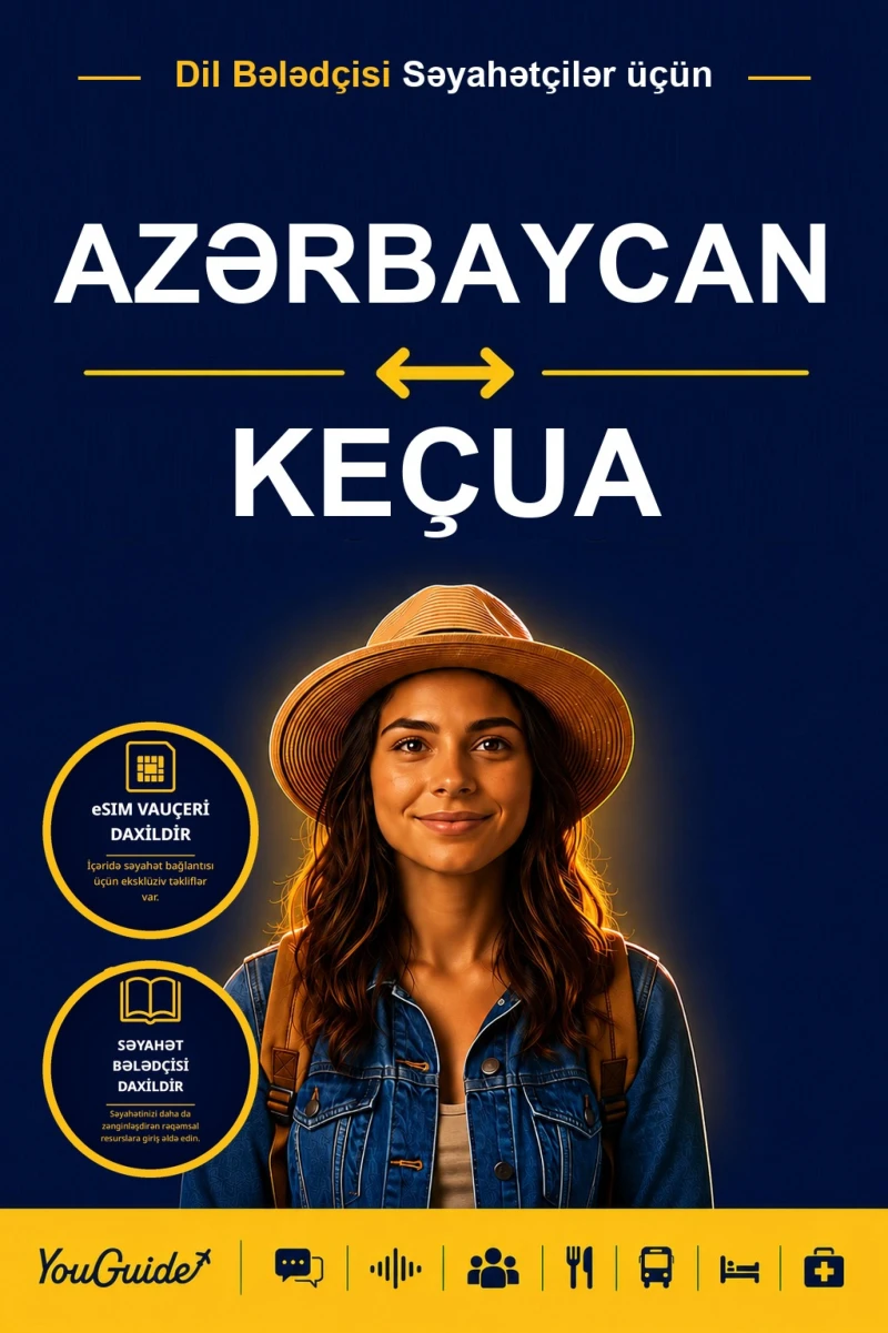 Portada: The Language Guide for Travelers - Azerbaijani to Quechua