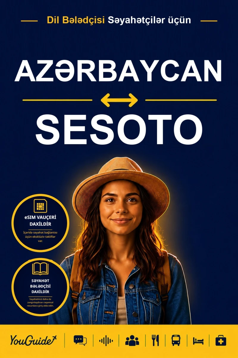 Portada: The Language Guide for Travelers - Azerbaijani to Sesotho