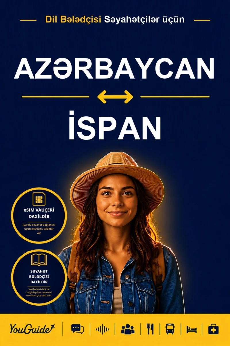 Portada: The Language Guide for Travelers - Azerbaijani to Spanish