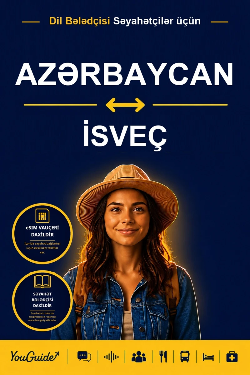 Portada: The Language Guide for Travelers - Azerbaijani to Swedish