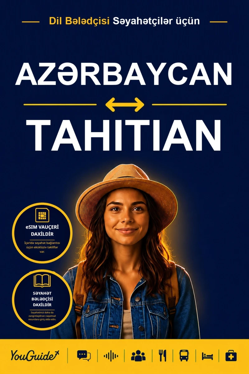 Portada: The Language Guide for Travelers - Azerbaijani to Tahitian