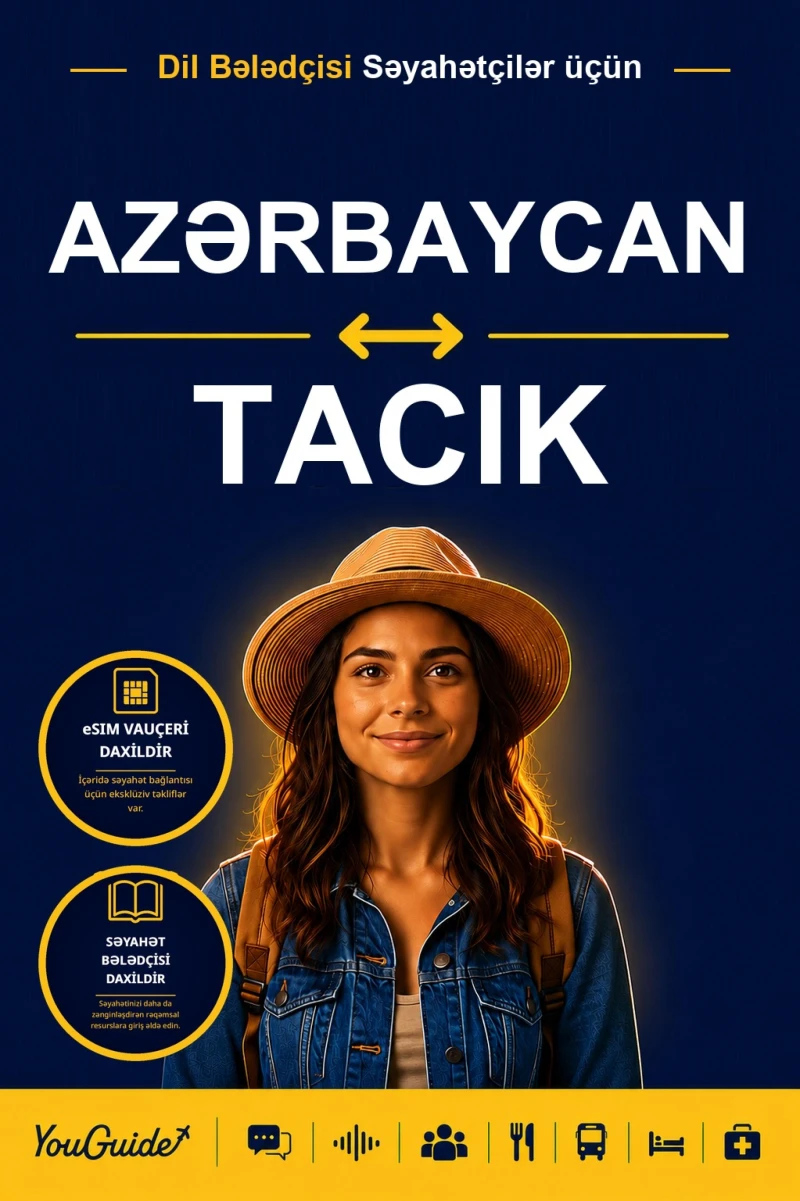 Portada: The Language Guide for Travelers - Azerbaijani to Tajik