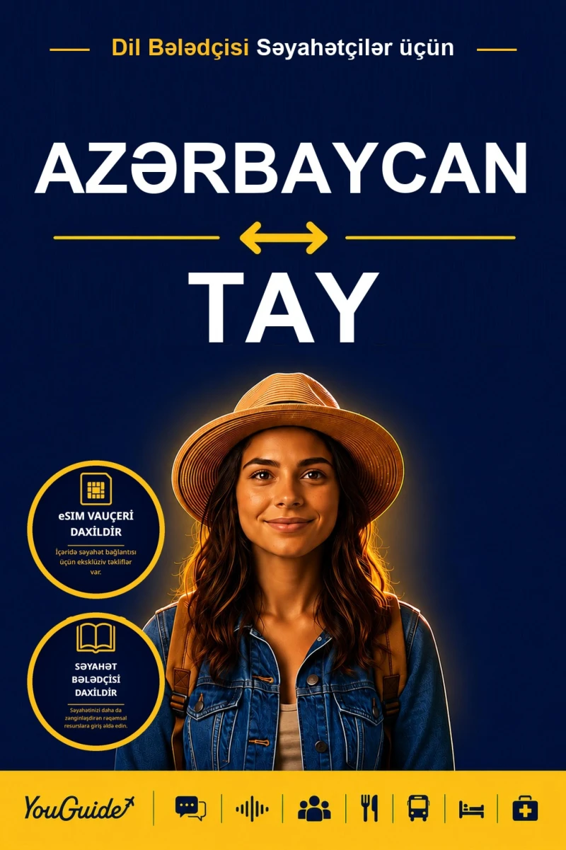 Portada: The Language Guide for Travelers - Azerbaijani to Thai