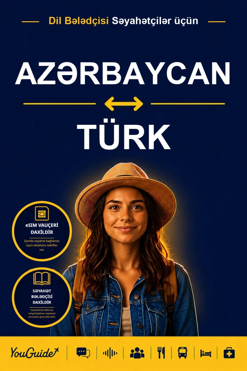 Portada: The Language Guide for Travelers - Azerbaijani to Turkish