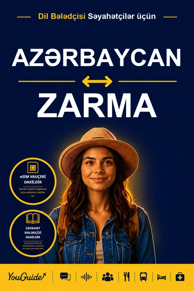 Portada: The Language Guide for Travelers - Azerbaijani to Zarma