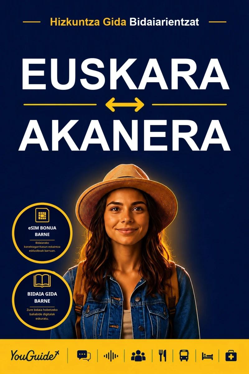 Portada: The Language Guide for Travelers - Basque to Akan