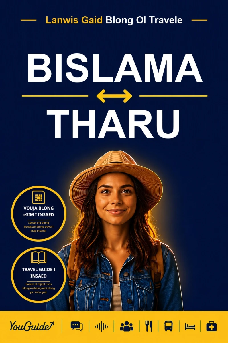 Portada: The Language Guide for Travelers - Bislama to Tharu