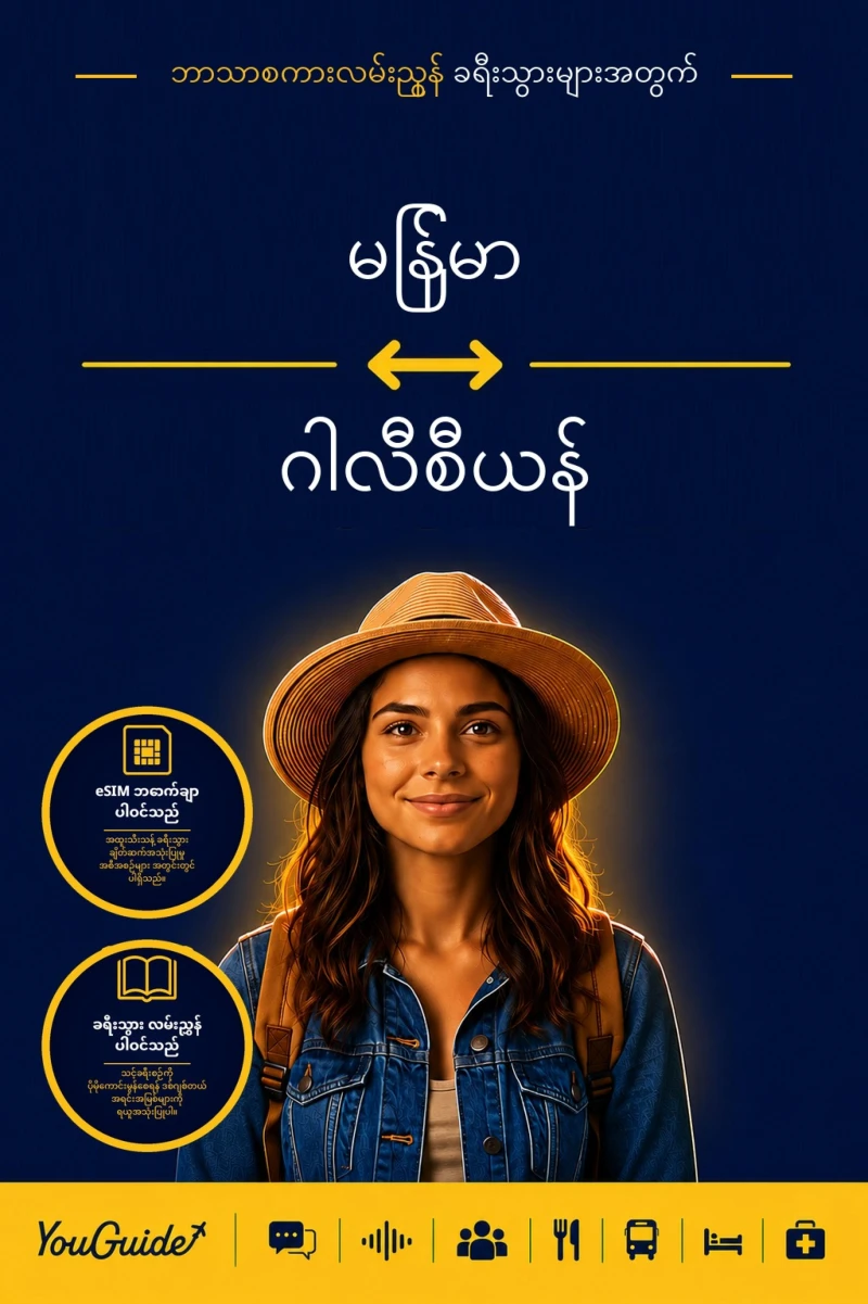 Portada: The Language Guide for Travelers - Burmese to Galician