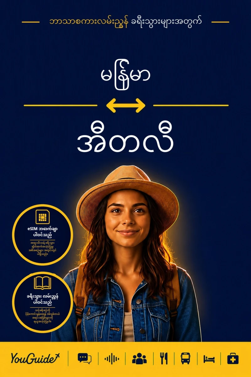 Portada: The Language Guide for Travelers - Burmese to Italian