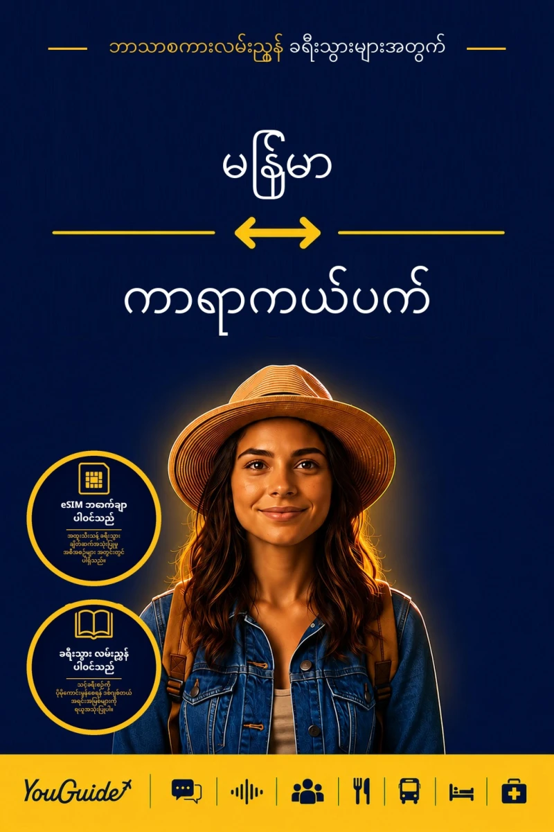 Portada: The Language Guide for Travelers - Burmese to Karakalpak