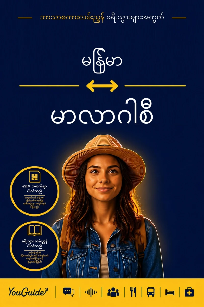 Portada: The Language Guide for Travelers - Burmese to Malagasy
