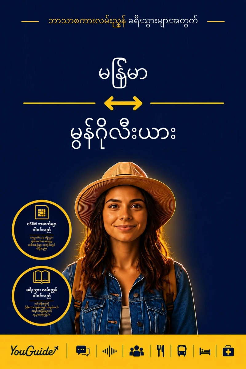 Portada: The Language Guide for Travelers - Burmese to Mongolian