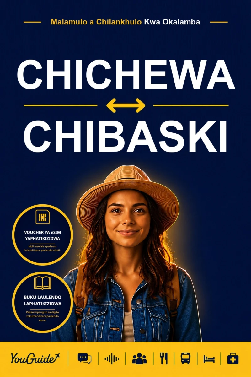 Portada: The Language Guide for Travelers - Chichewa to Basque