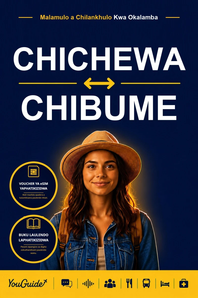 Portada: The Language Guide for Travelers - Chichewa to Burmese