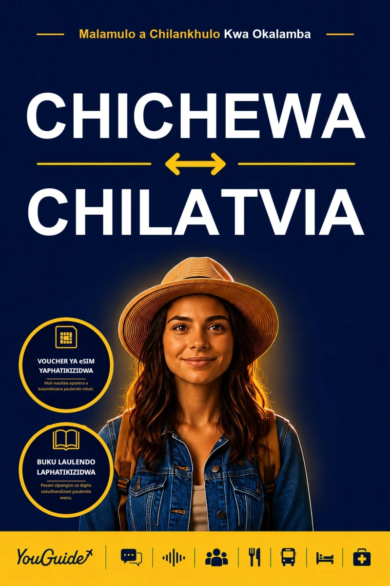 Portada: The Language Guide for Travelers - Chichewa to Latvian