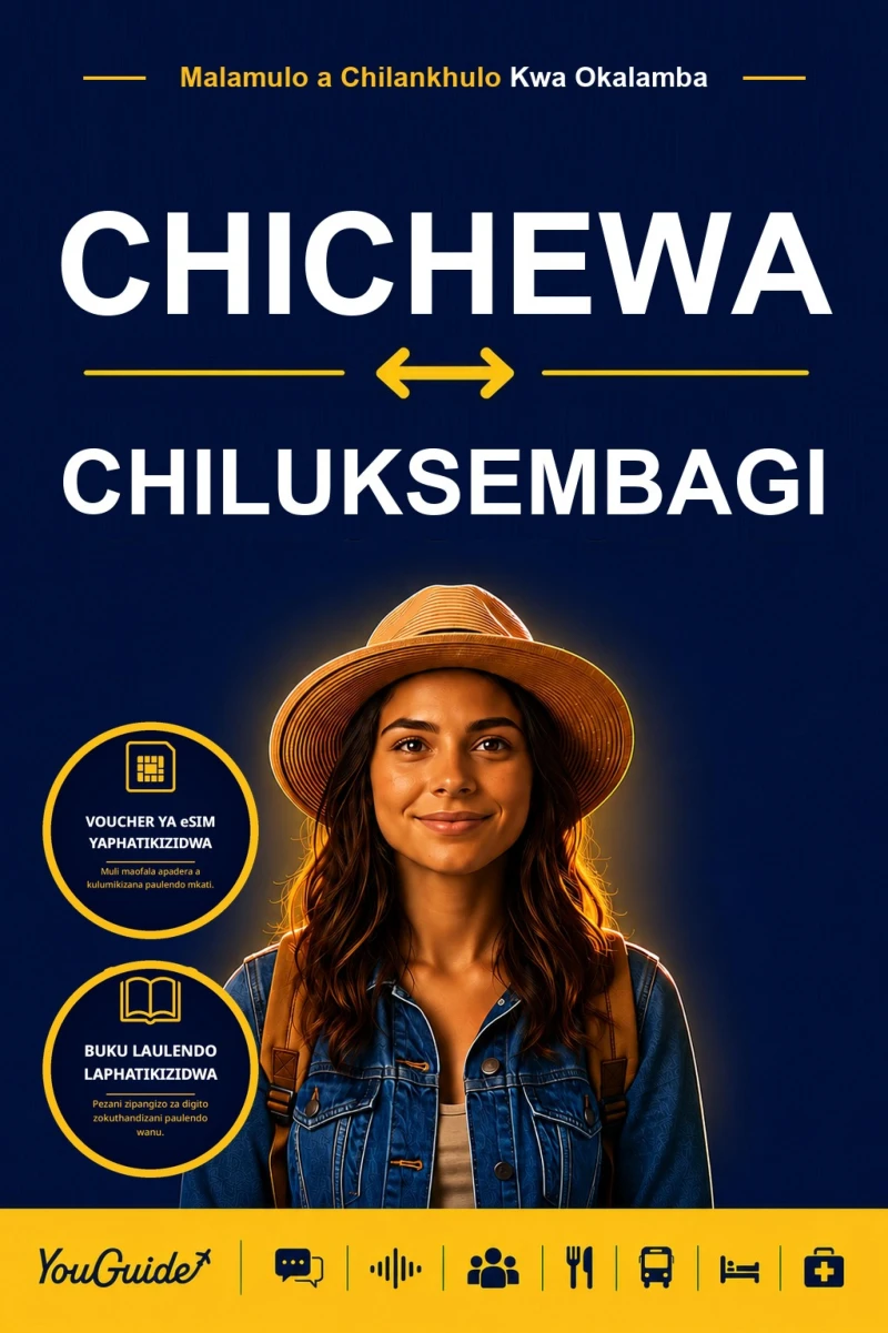 Portada: The Language Guide for Travelers - Chichewa to Luxembourgish