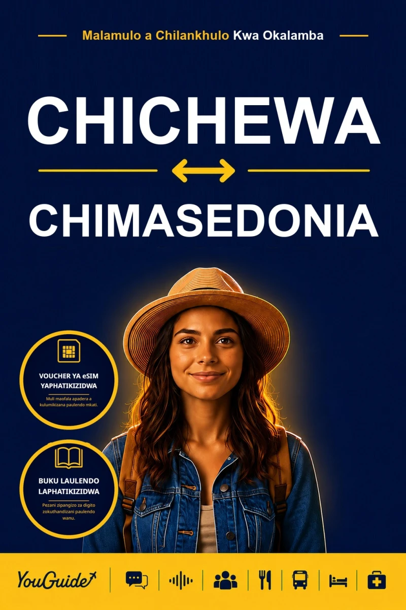 Portada: The Language Guide for Travelers - Chichewa to Macedonian