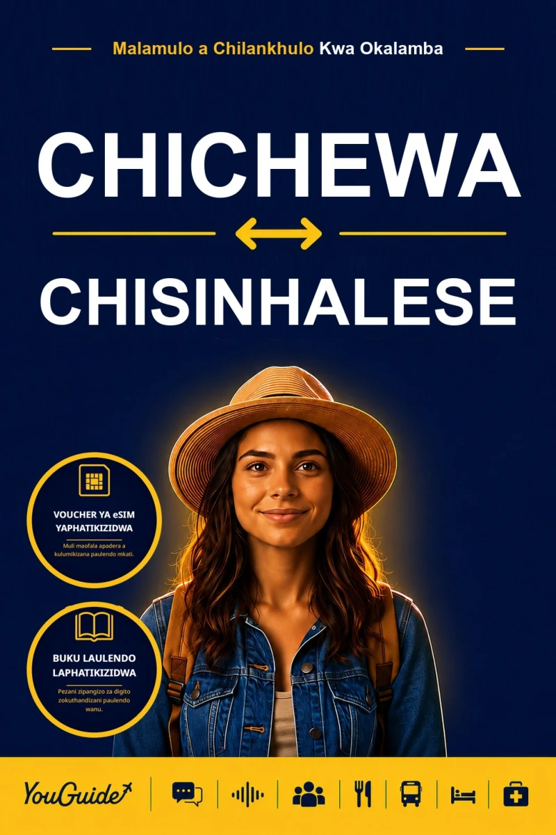 Portada: The Language Guide for Travelers - Chichewa to Sinhala