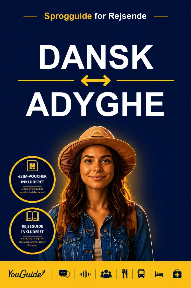 Portada: The Language Guide for Travelers - Danish to Adyghe