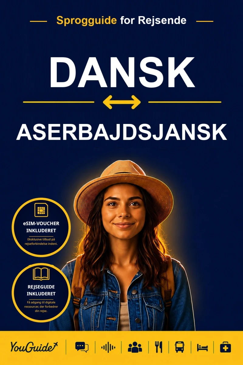 Portada: The Language Guide for Travelers - Danish to Azerbaijani