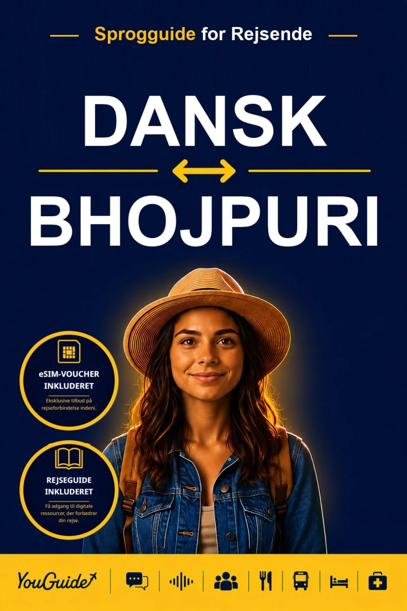 Portada: The Language Guide for Travelers - Danish to Bhojpuri