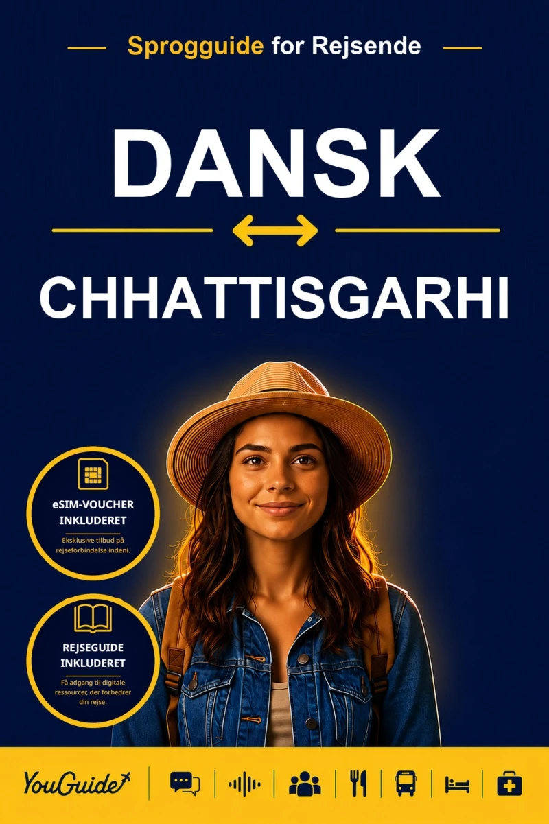 Portada: The Language Guide for Travelers - Danish to Chhattisgarhi