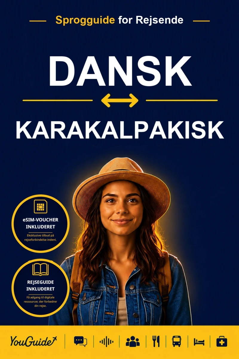 Portada: The Language Guide for Travelers - Danish to Karakalpak