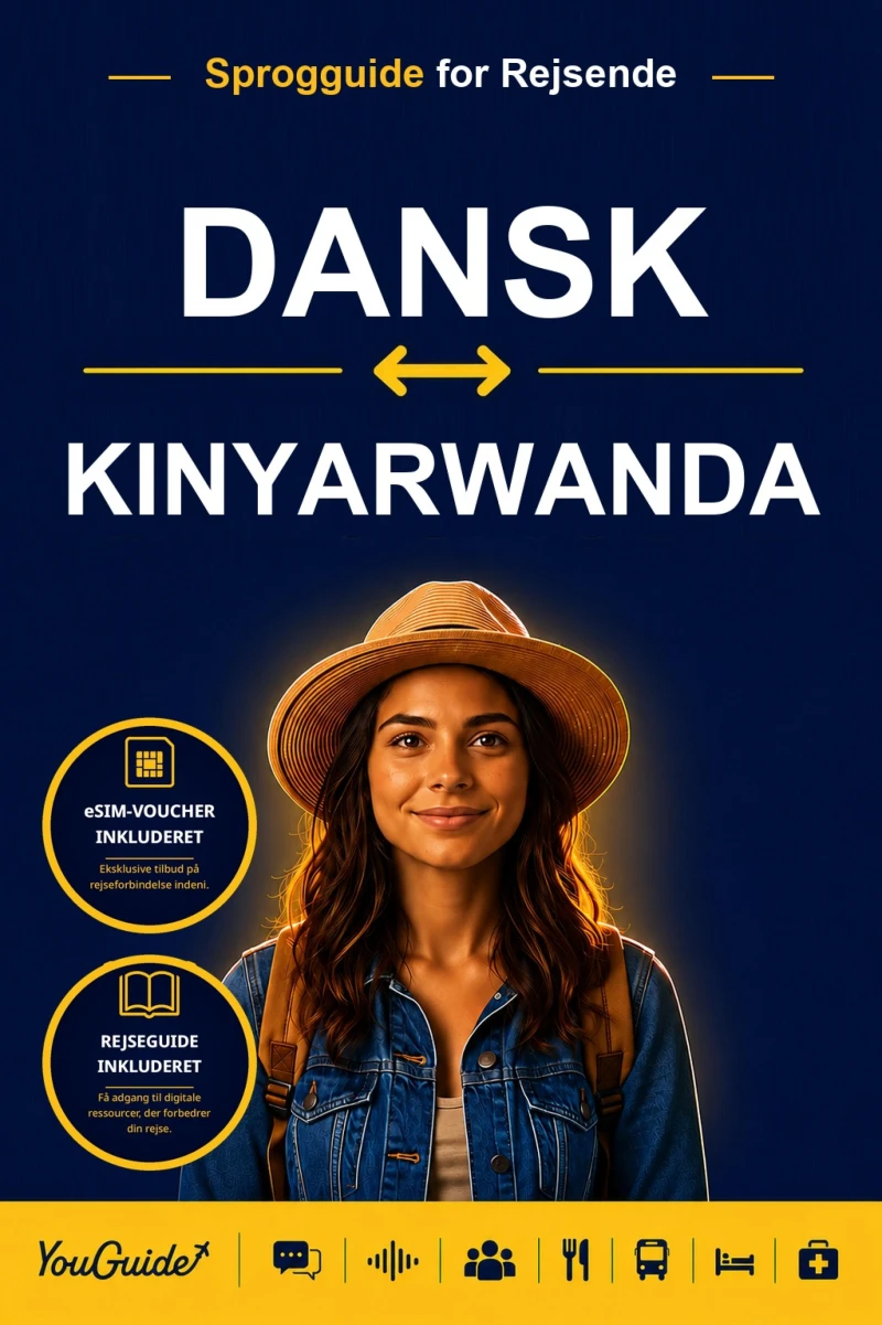 Portada: The Language Guide for Travelers - Danish to Kinyarwanda