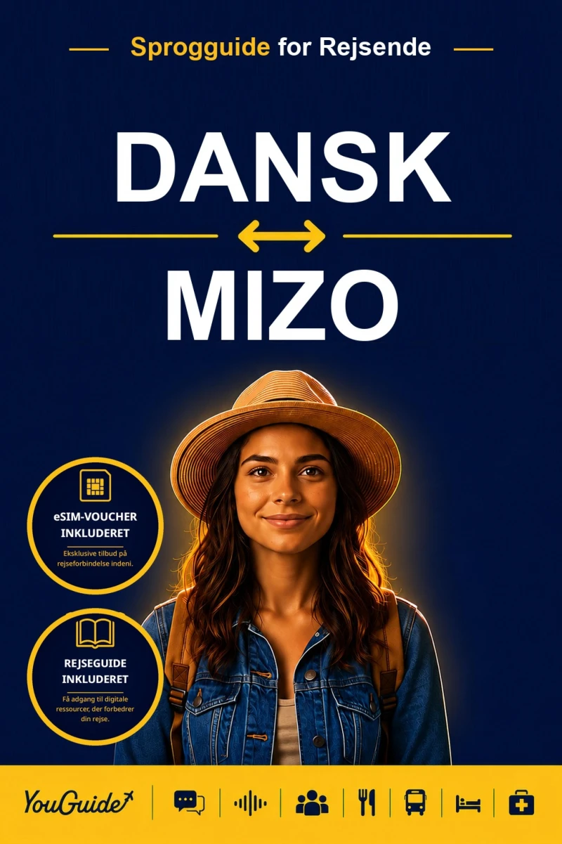 Portada: The Language Guide for Travelers - Danish to Mizo