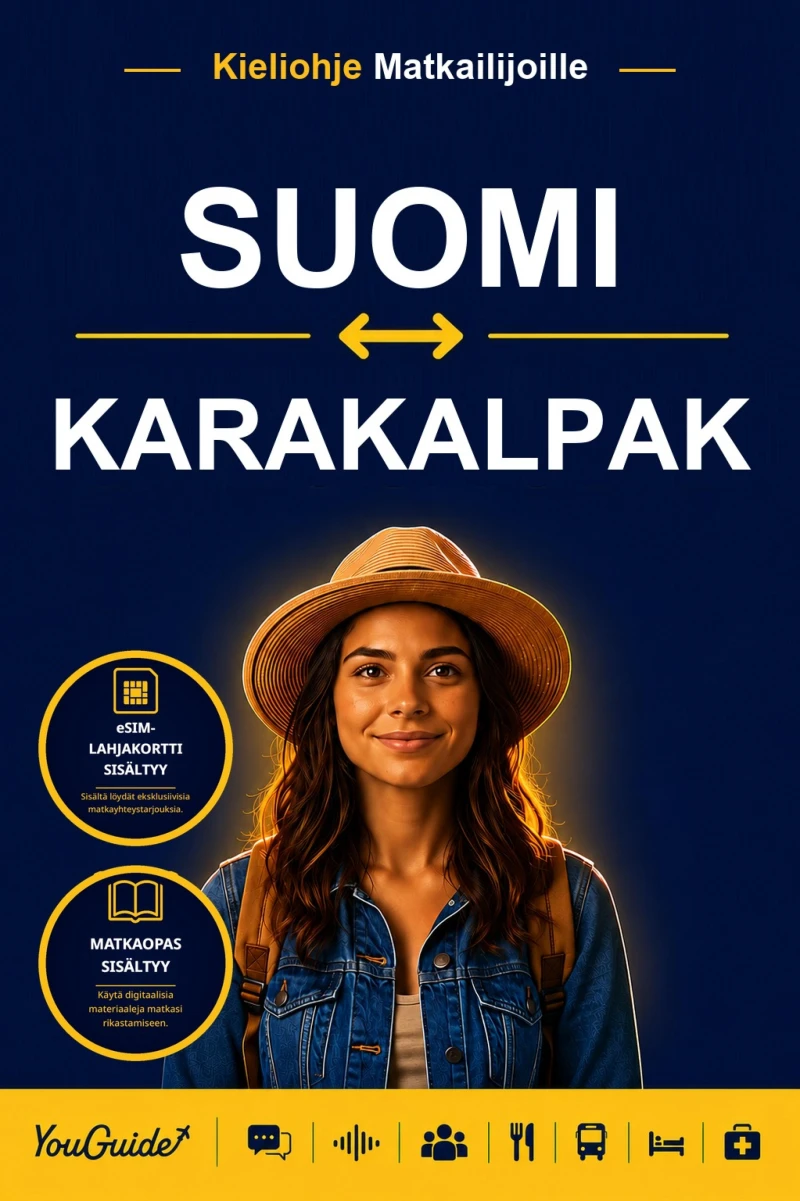 Portada: The Language Guide for Travelers - Finnish to Karakalpak