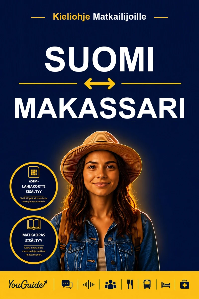 Portada: The Language Guide for Travelers - Finnish to Makassarese