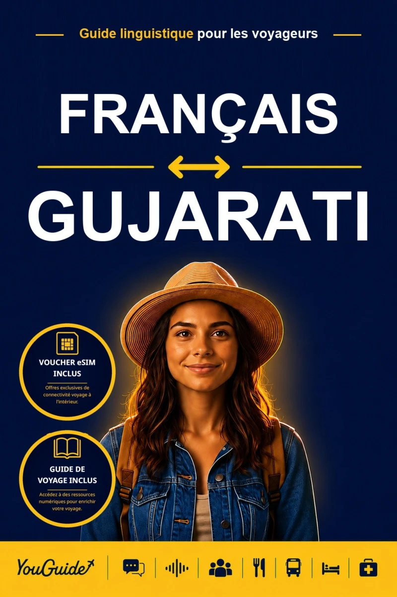 Portada: The Language Guide for Travelers - French to Gujarati