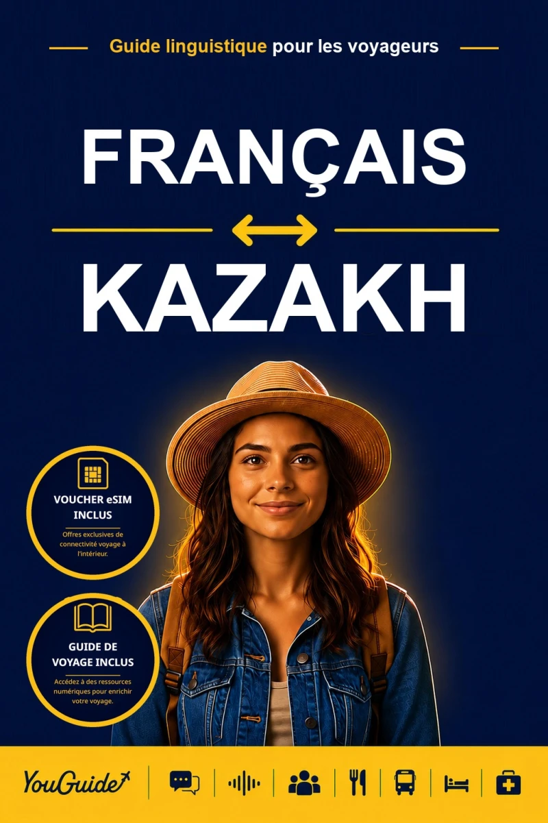 Portada: The Language Guide for Travelers - French to Kazakh