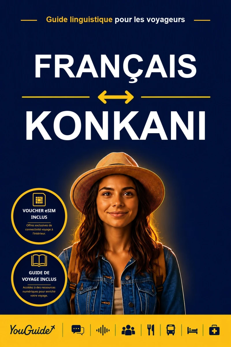 Portada: The Language Guide for Travelers - French to Konkani