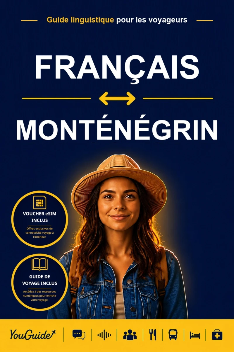 Portada: The Language Guide for Travelers - French to Montenegrin