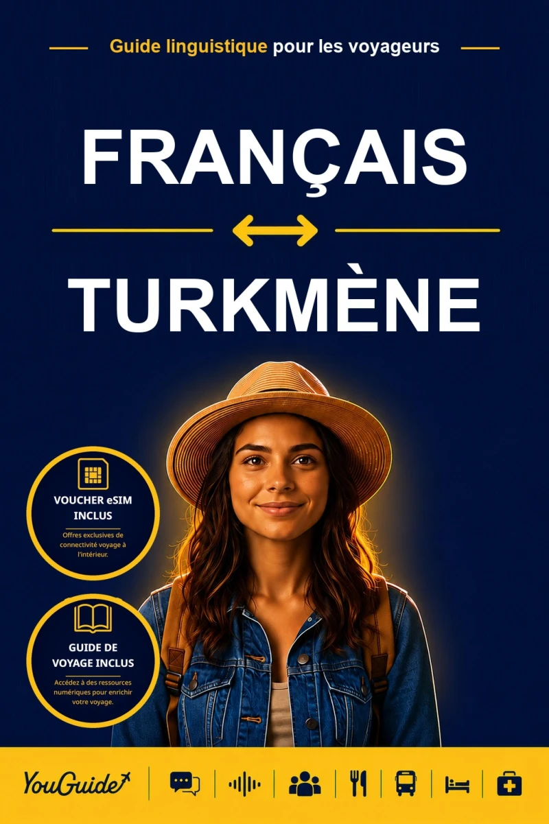 Portada: The Language Guide for Travelers - French to Turkmen