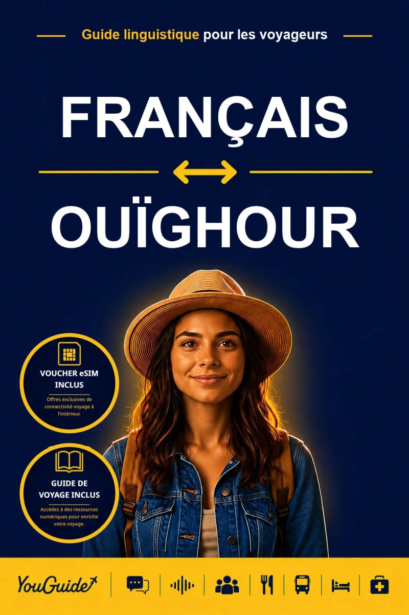 Portada: The Language Guide for Travelers - French to Uyghur