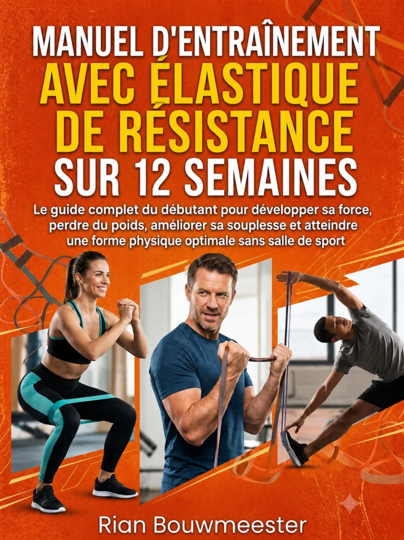 Portada: Manuel d'entraînement avec élastique de résistance sur 12 semaines