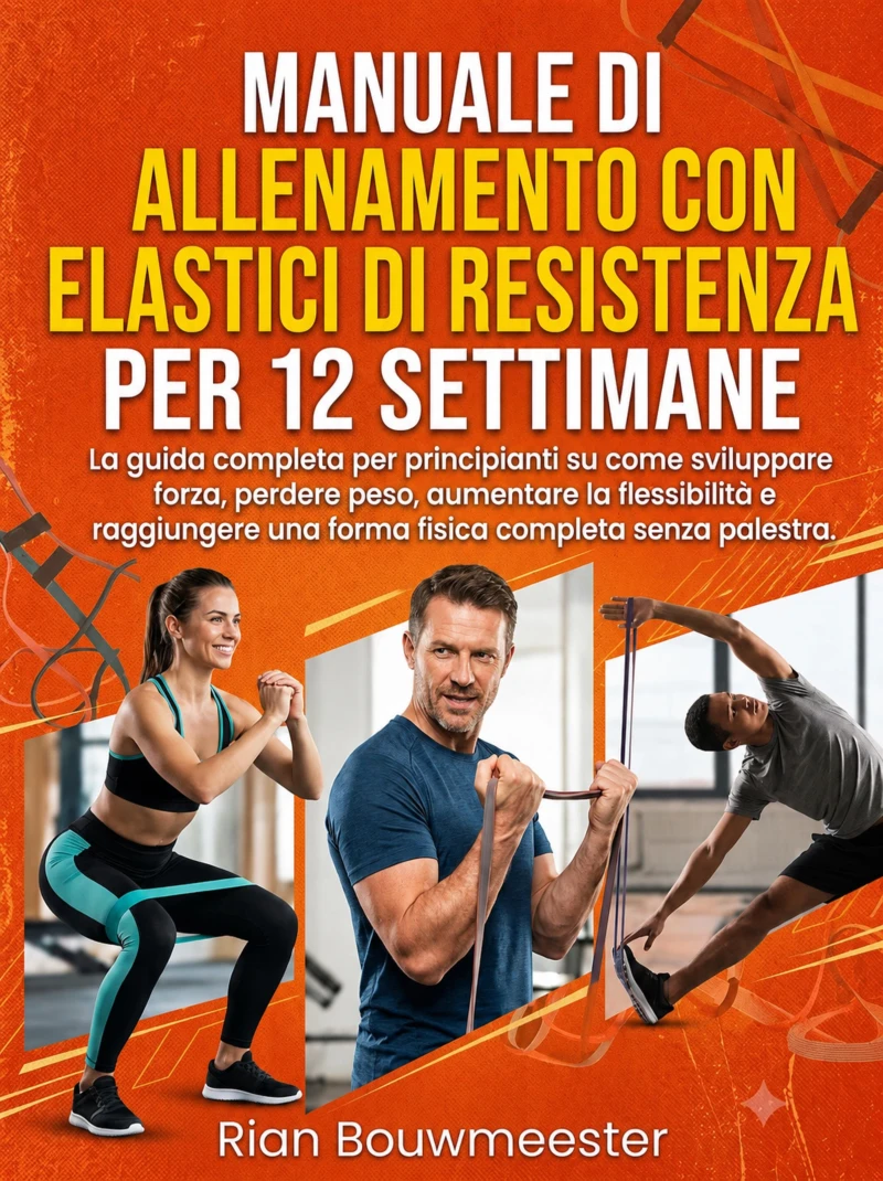 Portada: Manuale di allenamento con elastici di resistenza per 12 settimane