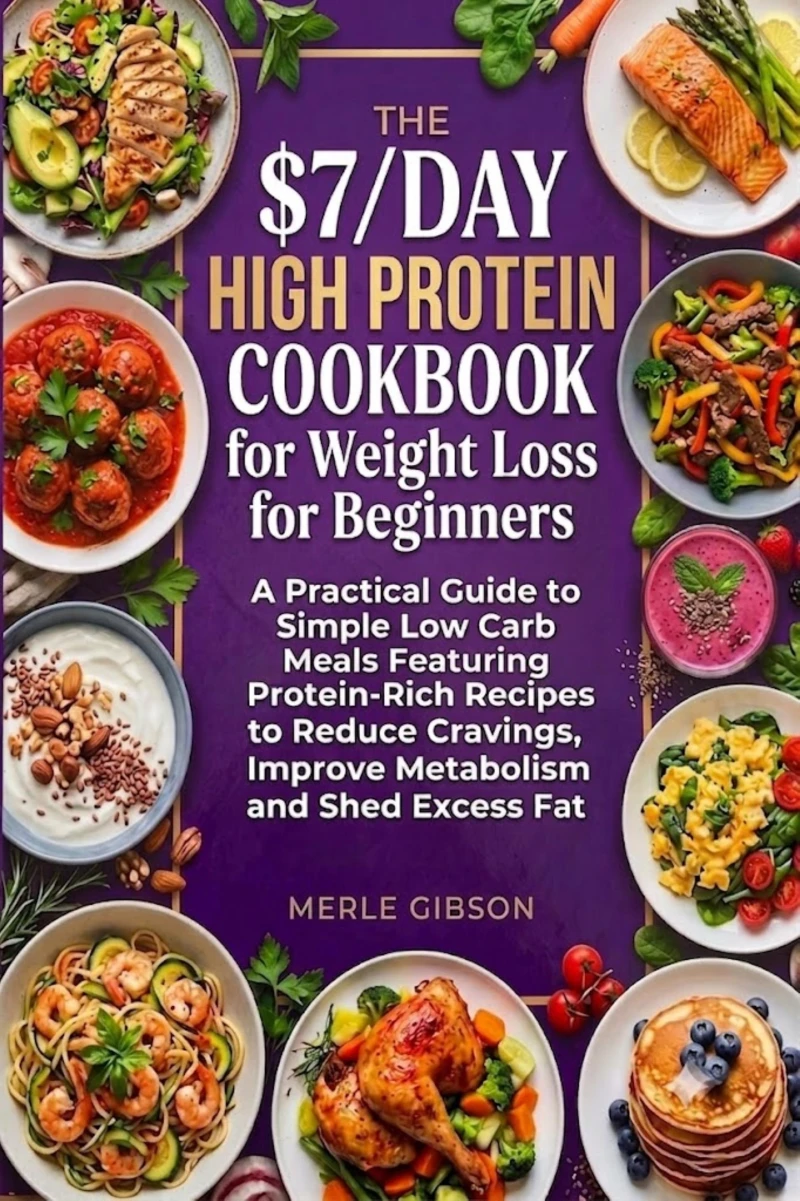 Portada: The $7/Day High Protein Cookbook for Weight Loss for Beginners
